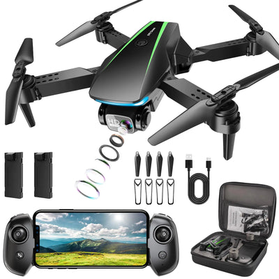 Oddire Mini Drone with Camera - 1080P HD Foldable Drone with Stable Hover Gravity Control Auto-Follow Trajectory Flight 90° Adjustable Lens One Key Take Off/Land 3D Flip Drones for Adults Kids